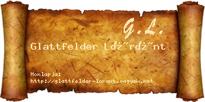 Glattfelder Lóránt névjegykártya