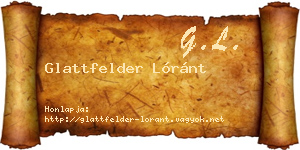 Glattfelder Lóránt névjegykártya