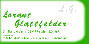 lorant glattfelder business card